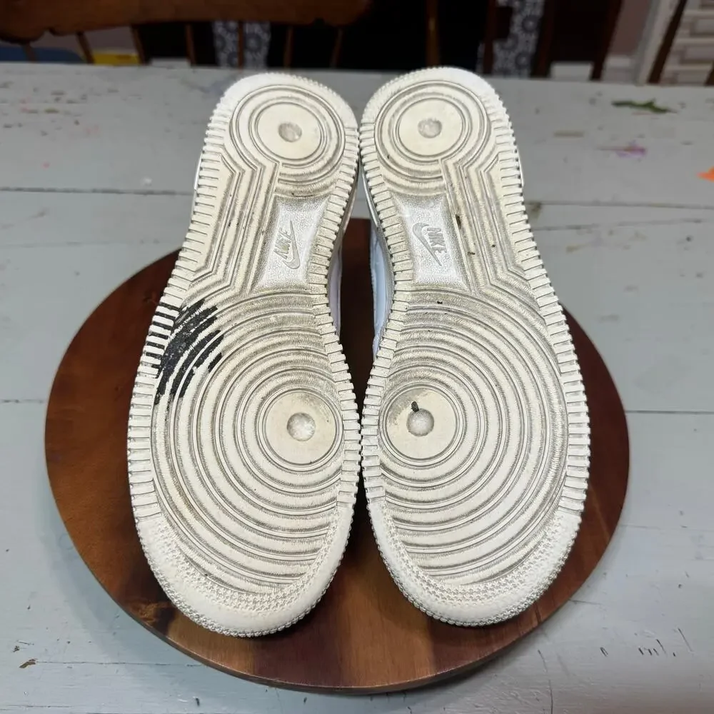 Nike Air Force 1 Low Kids Size 6Y White Sneaker Shoes 314192-117